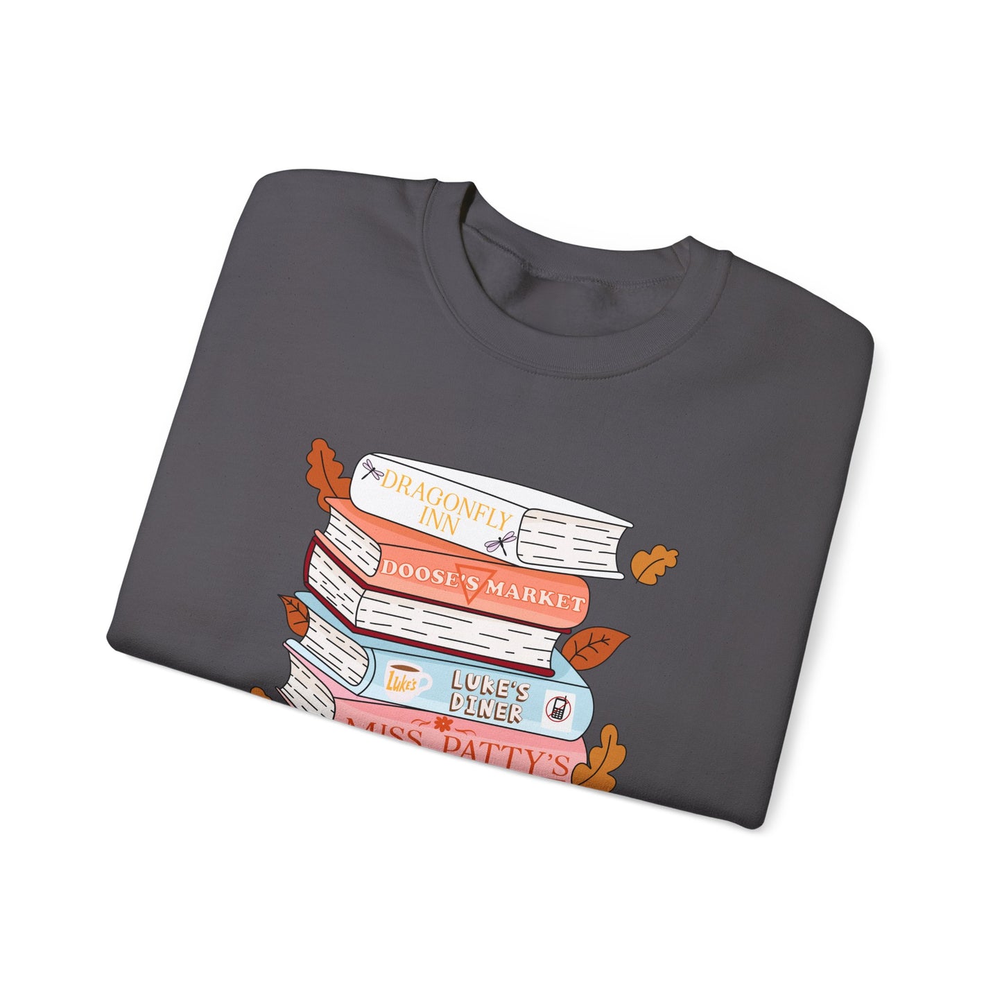 Gildan Gilmore Girls book stack