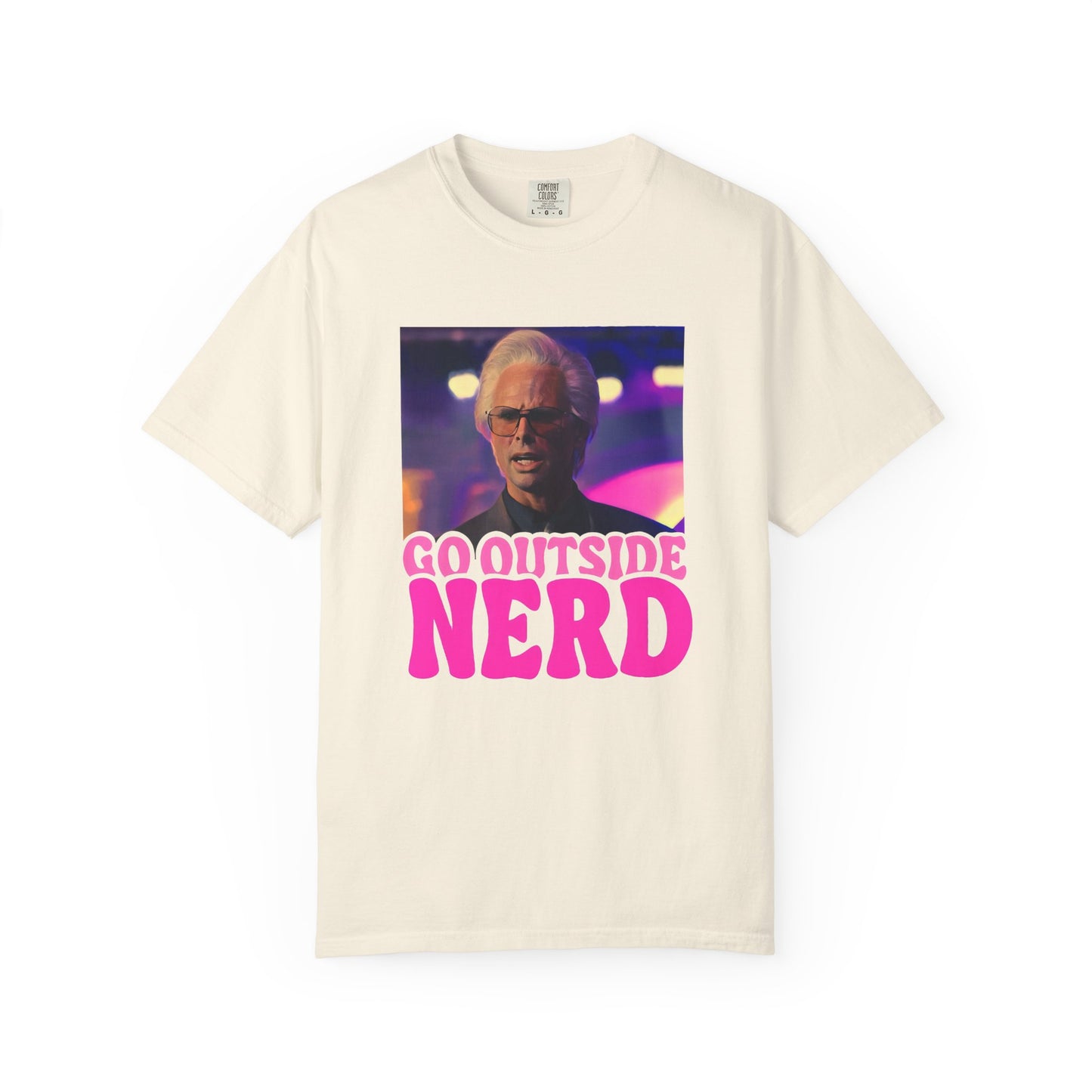 go outside nerd tee