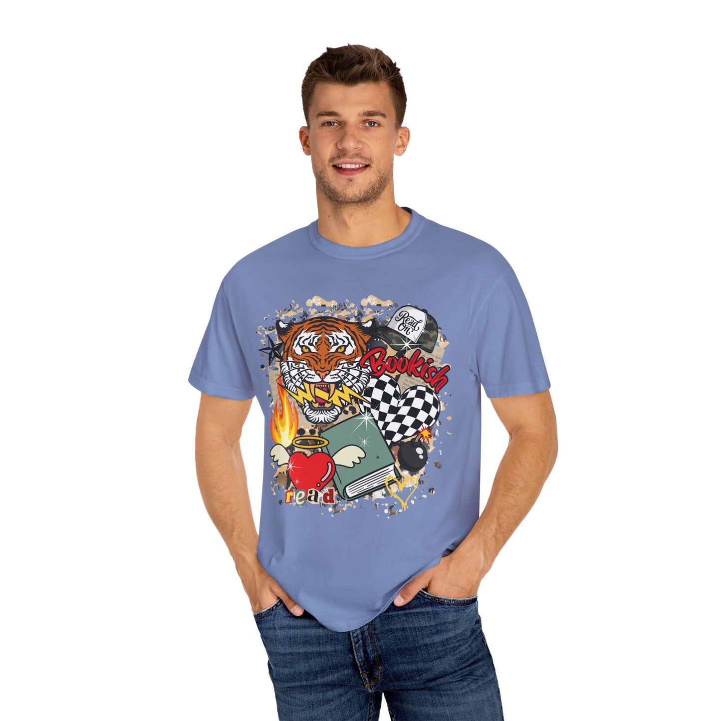 Grunge bookish tee