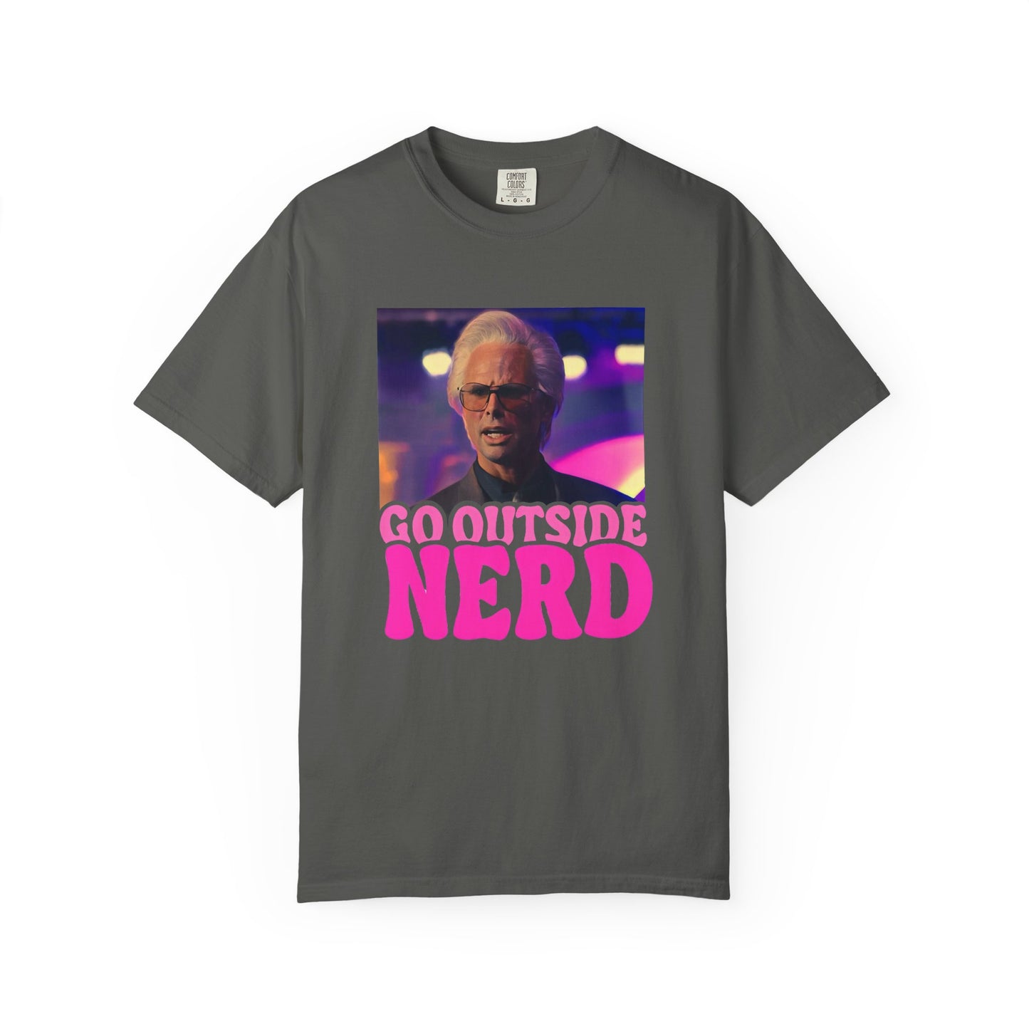 go outside nerd tee