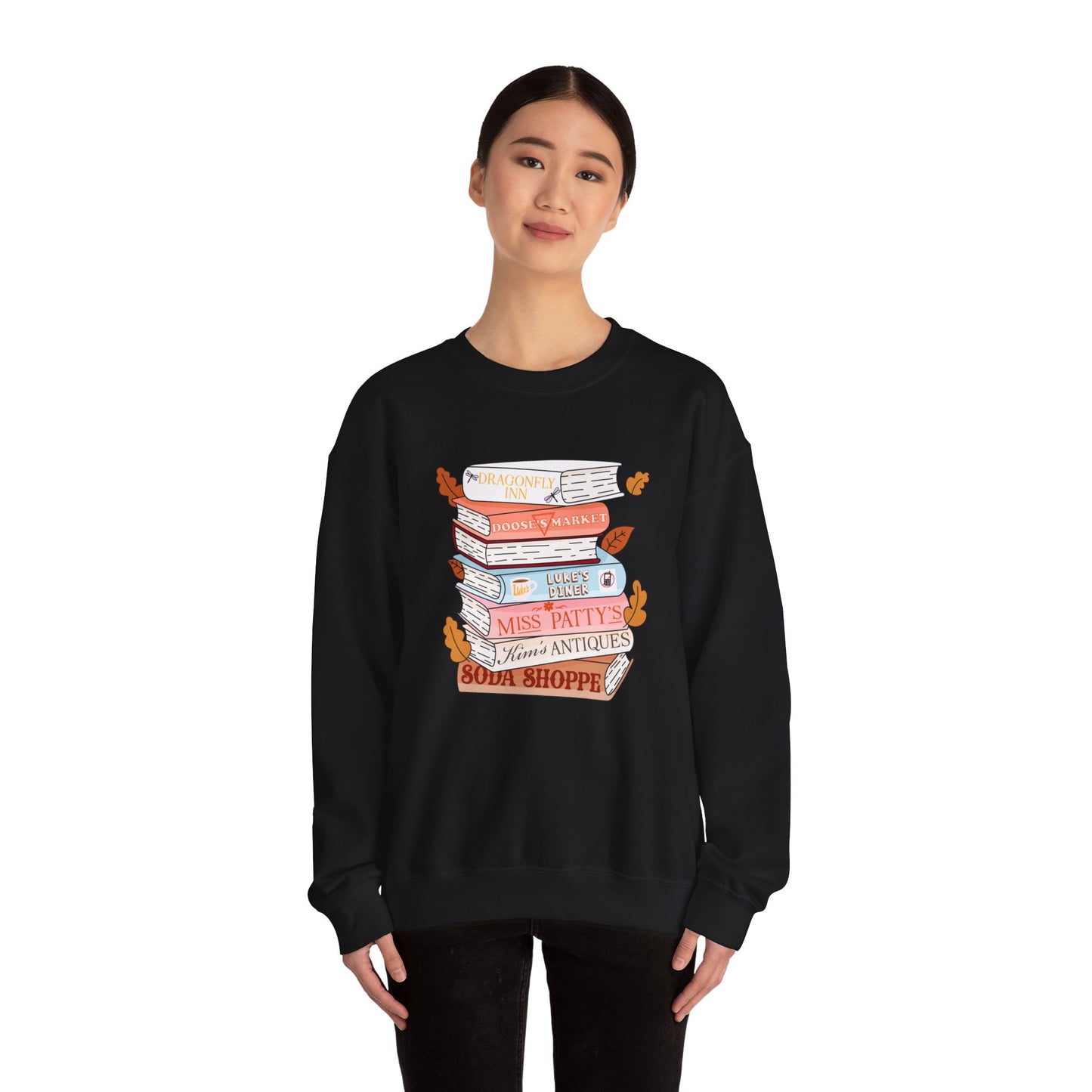 Gildan Gilmore Girls book stack