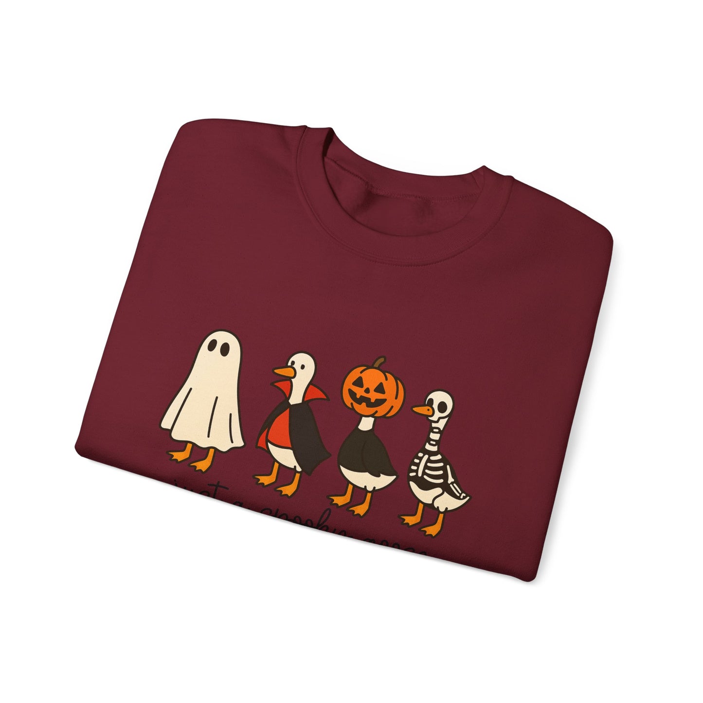Just a Spooky Goose Crewneck Sweatshirt, Halloween Sweatshirt, Fall Fashion, Cozy Unisex Sweater, Cute Halloween Apparel, Fall Gift