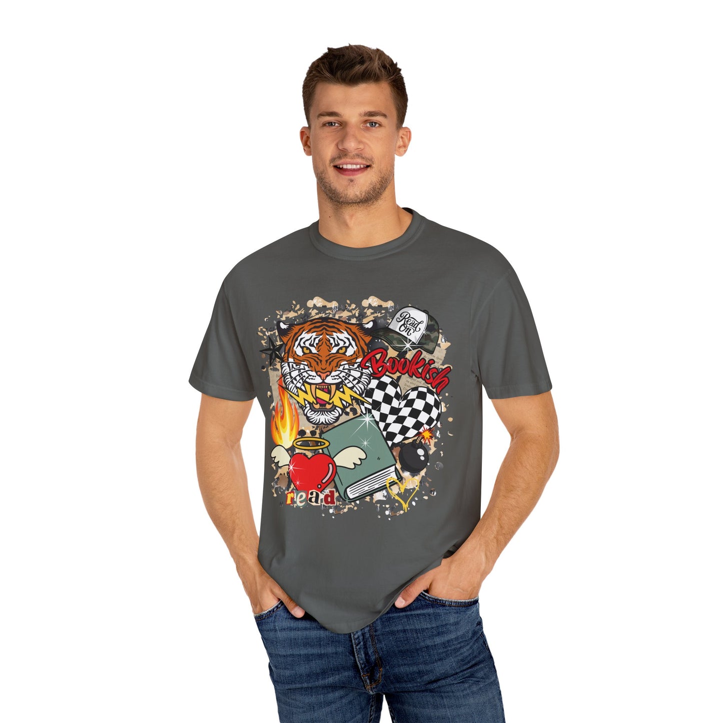 Grunge bookish tee