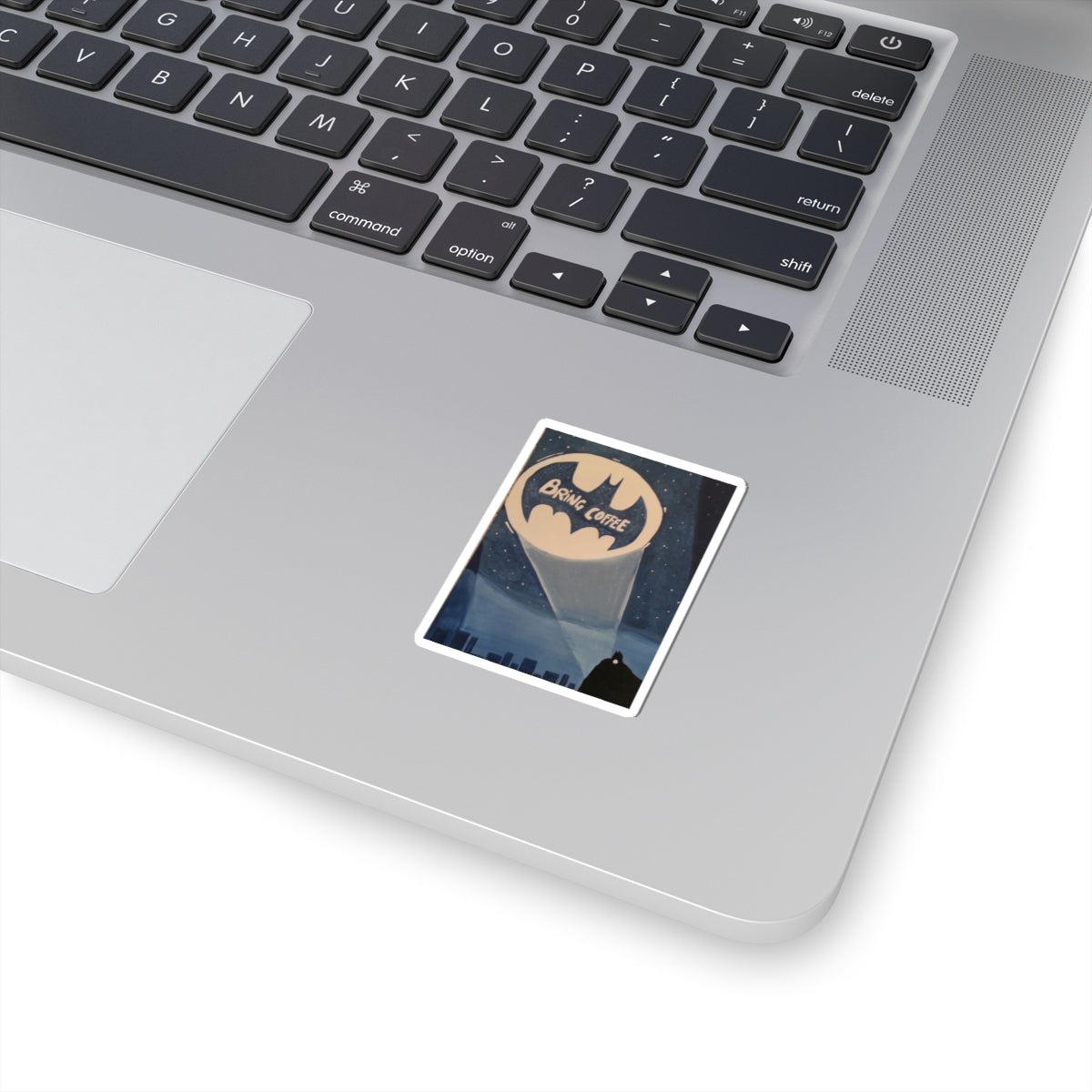 Coffee bat signal sticker