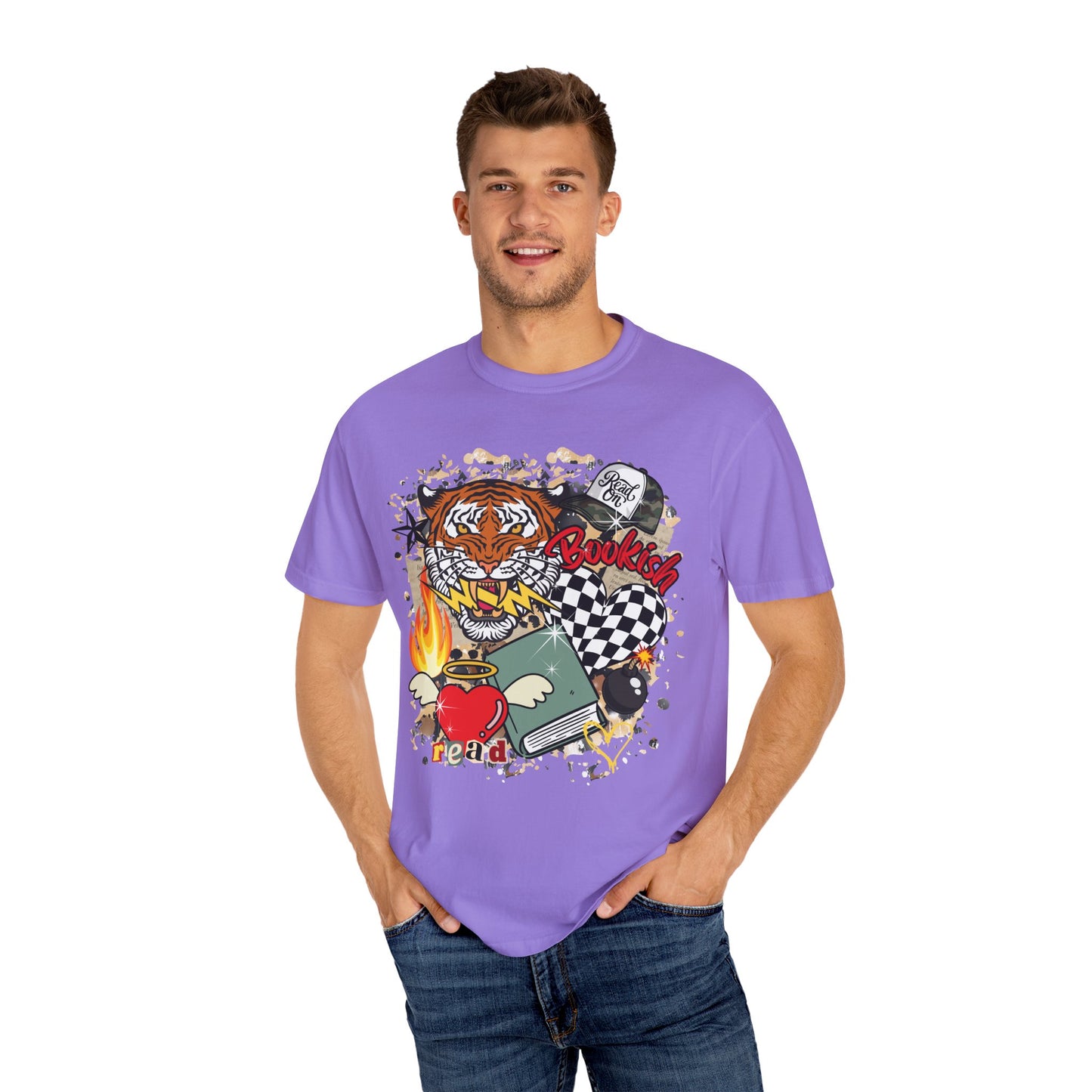 Grunge bookish tee
