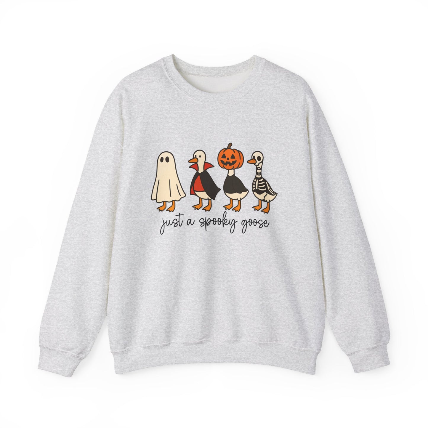 Just a Spooky Goose Crewneck Sweatshirt, Halloween Sweatshirt, Fall Fashion, Cozy Unisex Sweater, Cute Halloween Apparel, Fall Gift