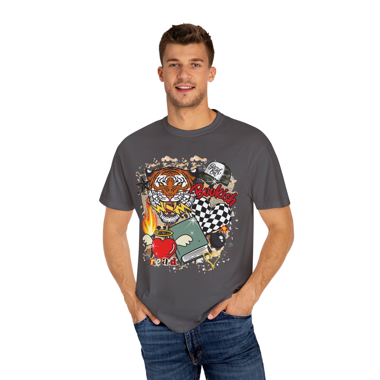 Grunge bookish tee