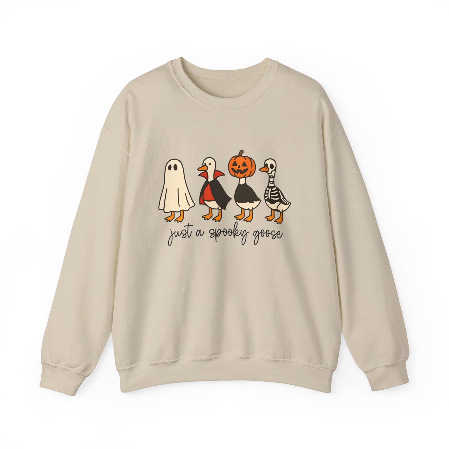 Just a Spooky Goose Crewneck Sweatshirt, Halloween Sweatshirt, Fall Fashion, Cozy Unisex Sweater, Cute Halloween Apparel, Fall Gift
