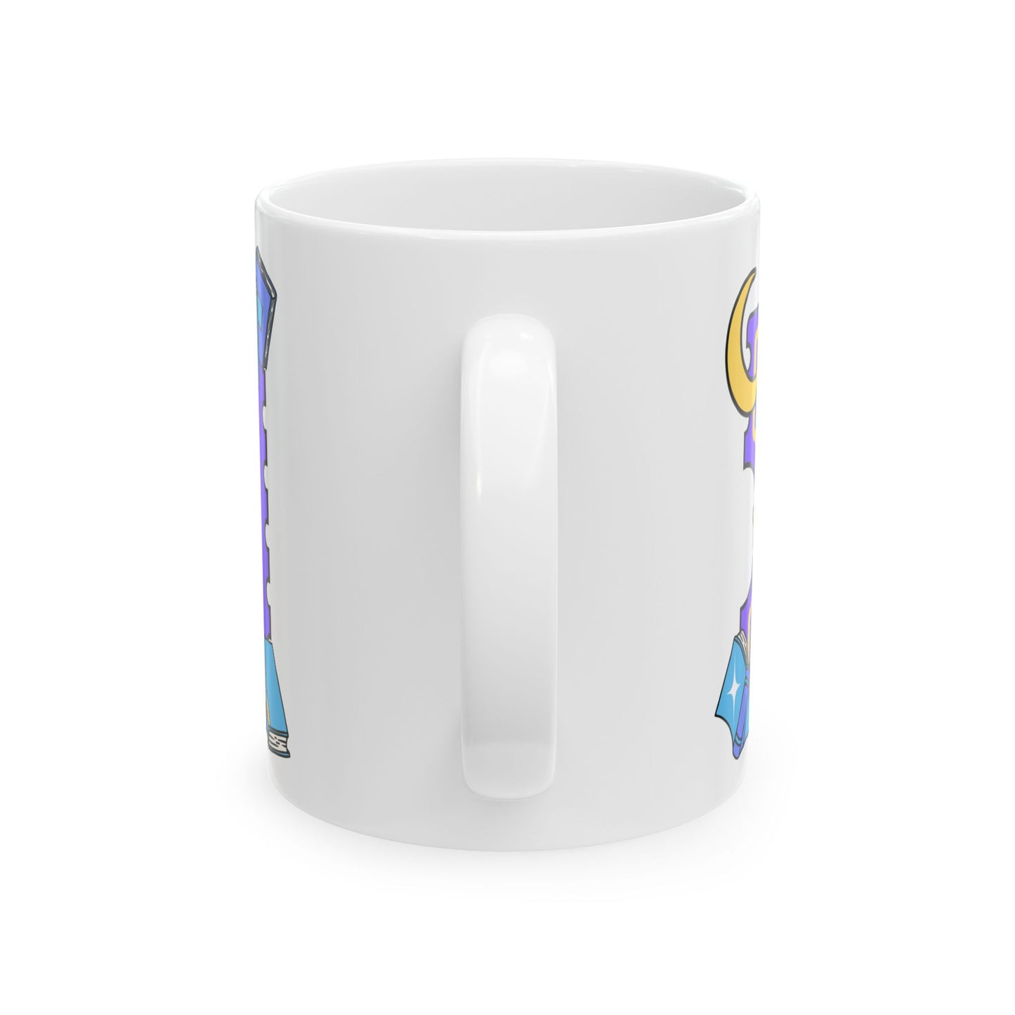 Late night reader ticket mug