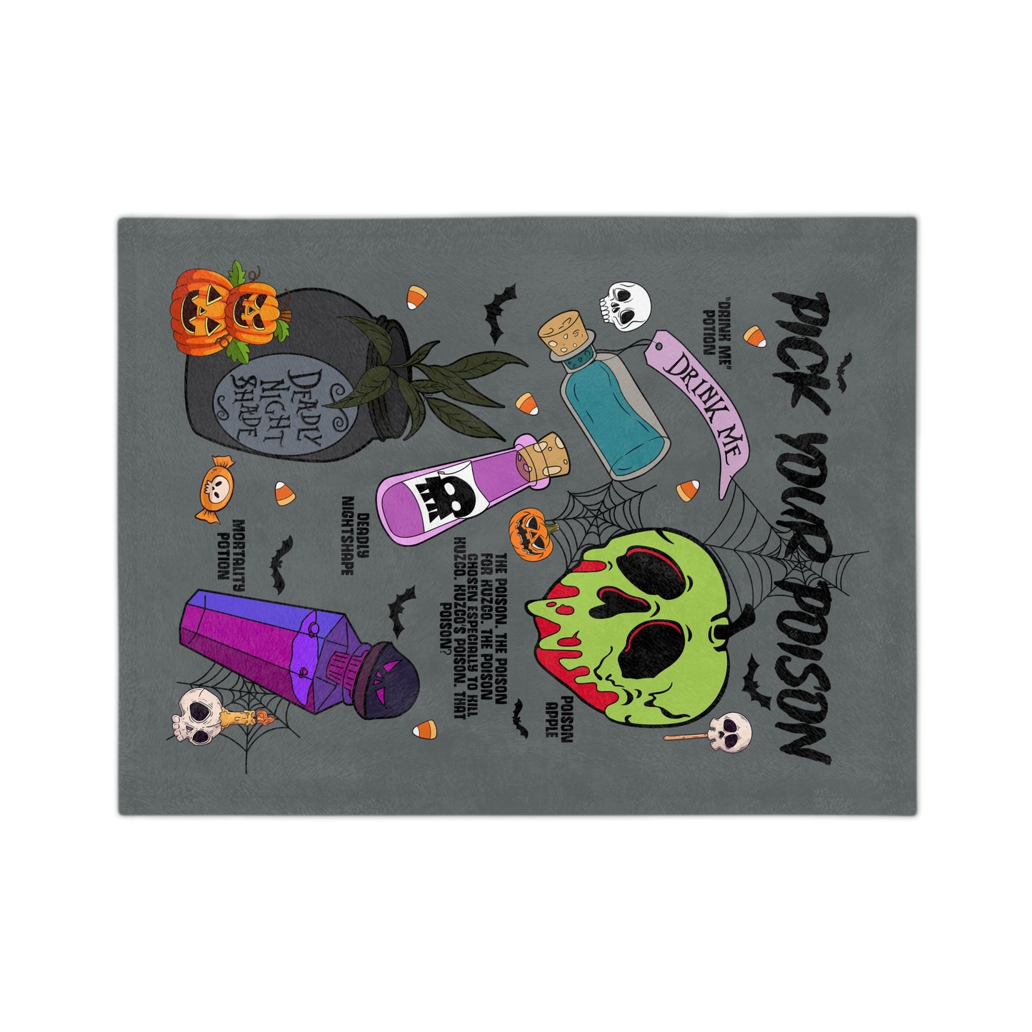 Velveteen Microfiber Blanket - poison