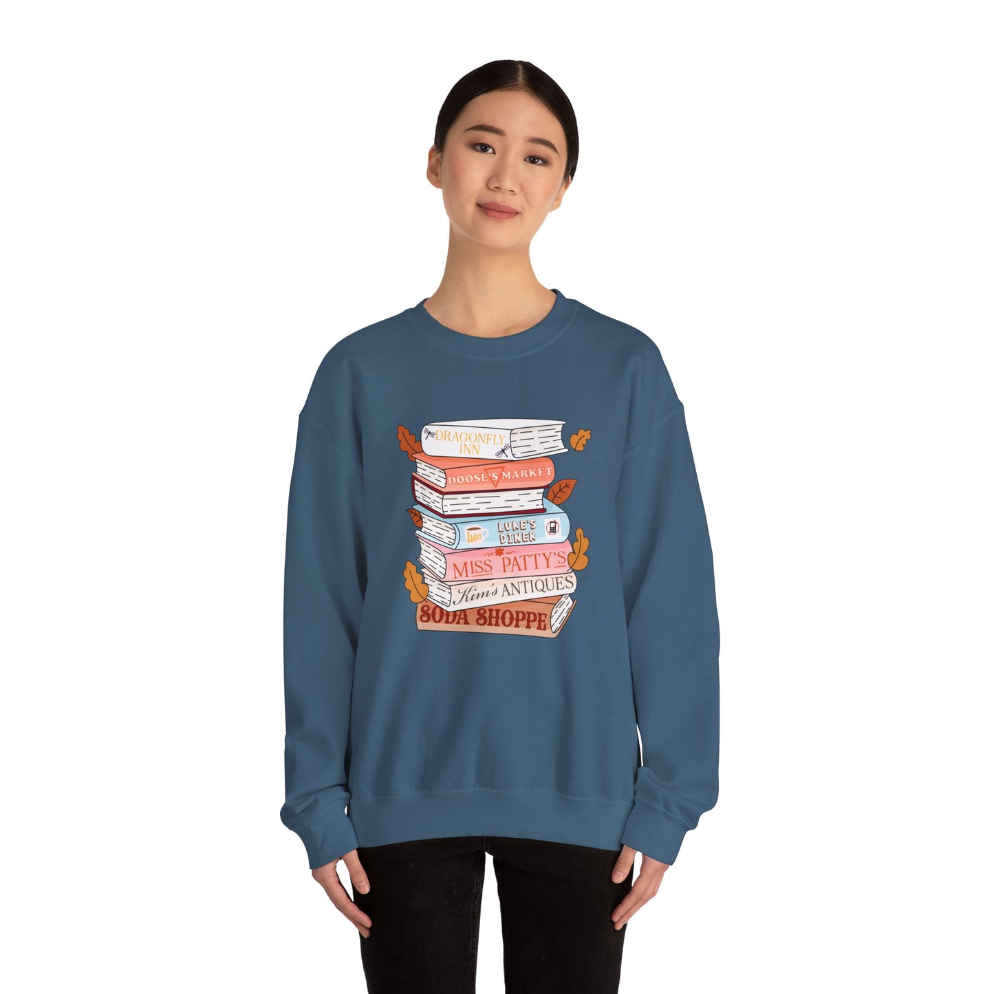 Gildan Gilmore Girls book stack