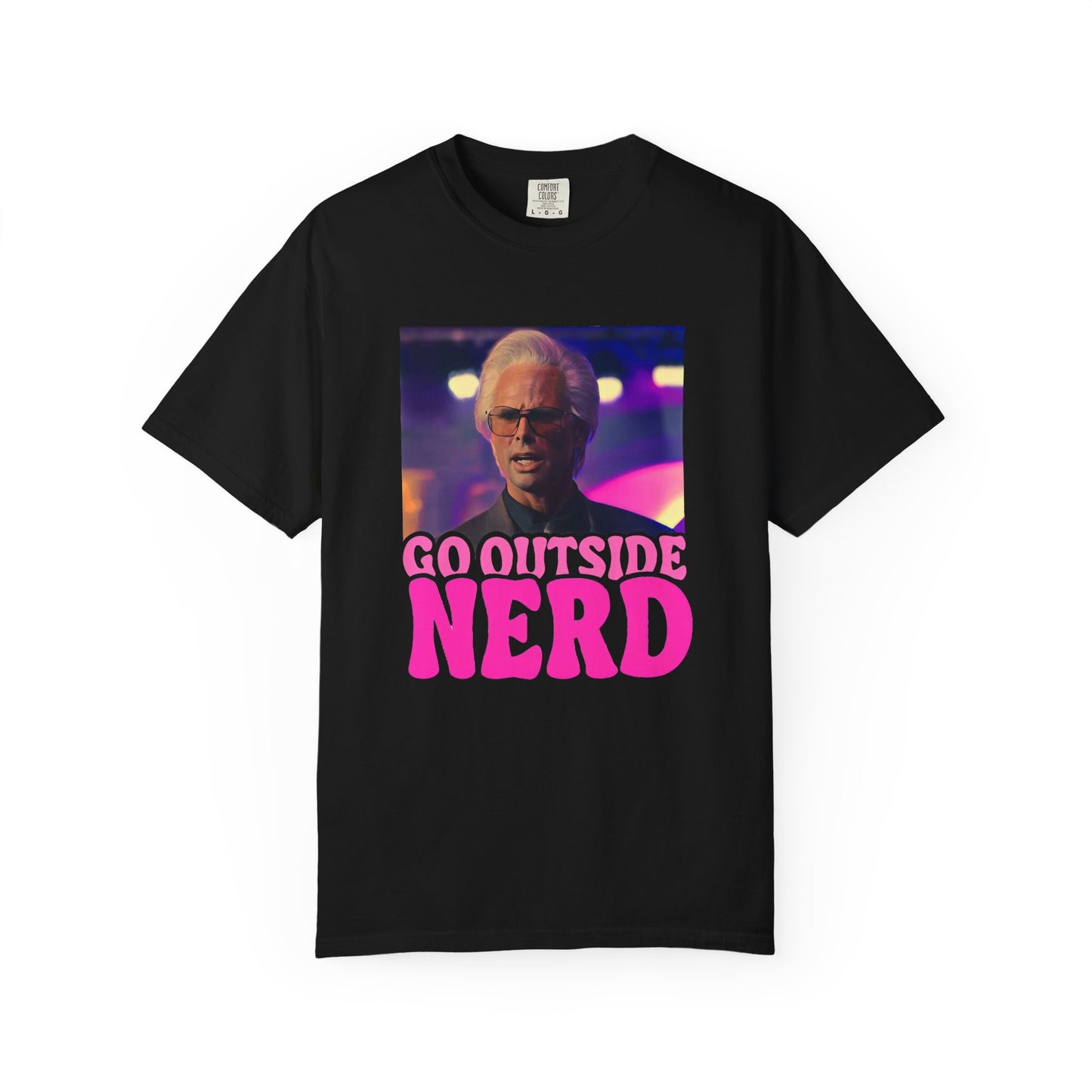 go outside nerd tee