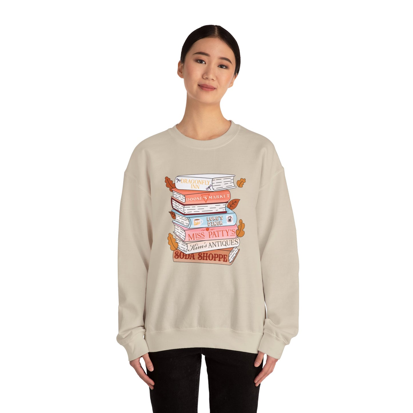 Gildan Gilmore Girls book stack