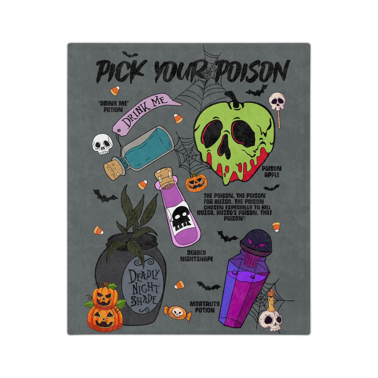 Velveteen Microfiber Blanket - poison