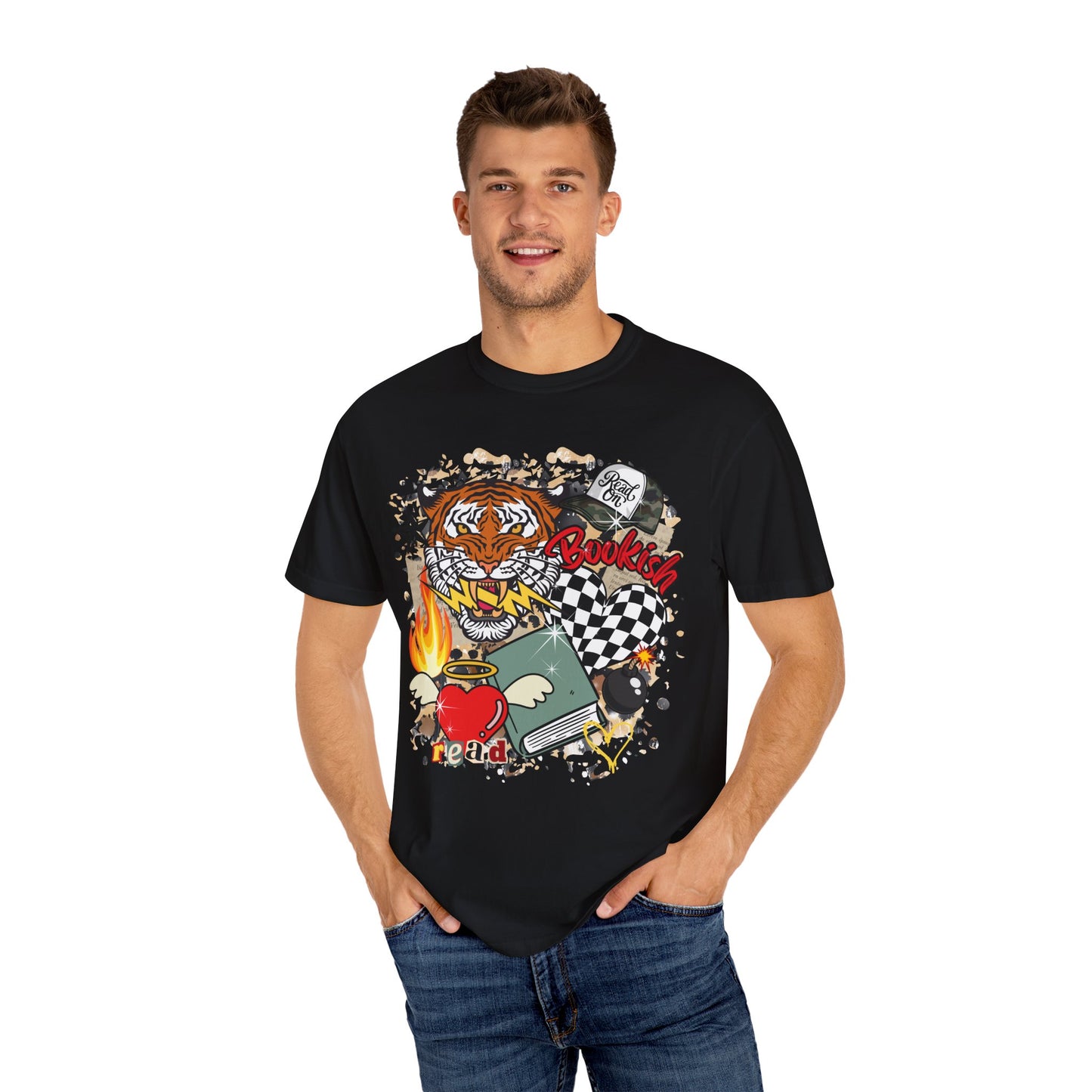 Grunge bookish tee