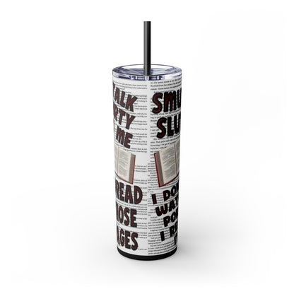 Skinny Tumbler with Straw, 20oz smut