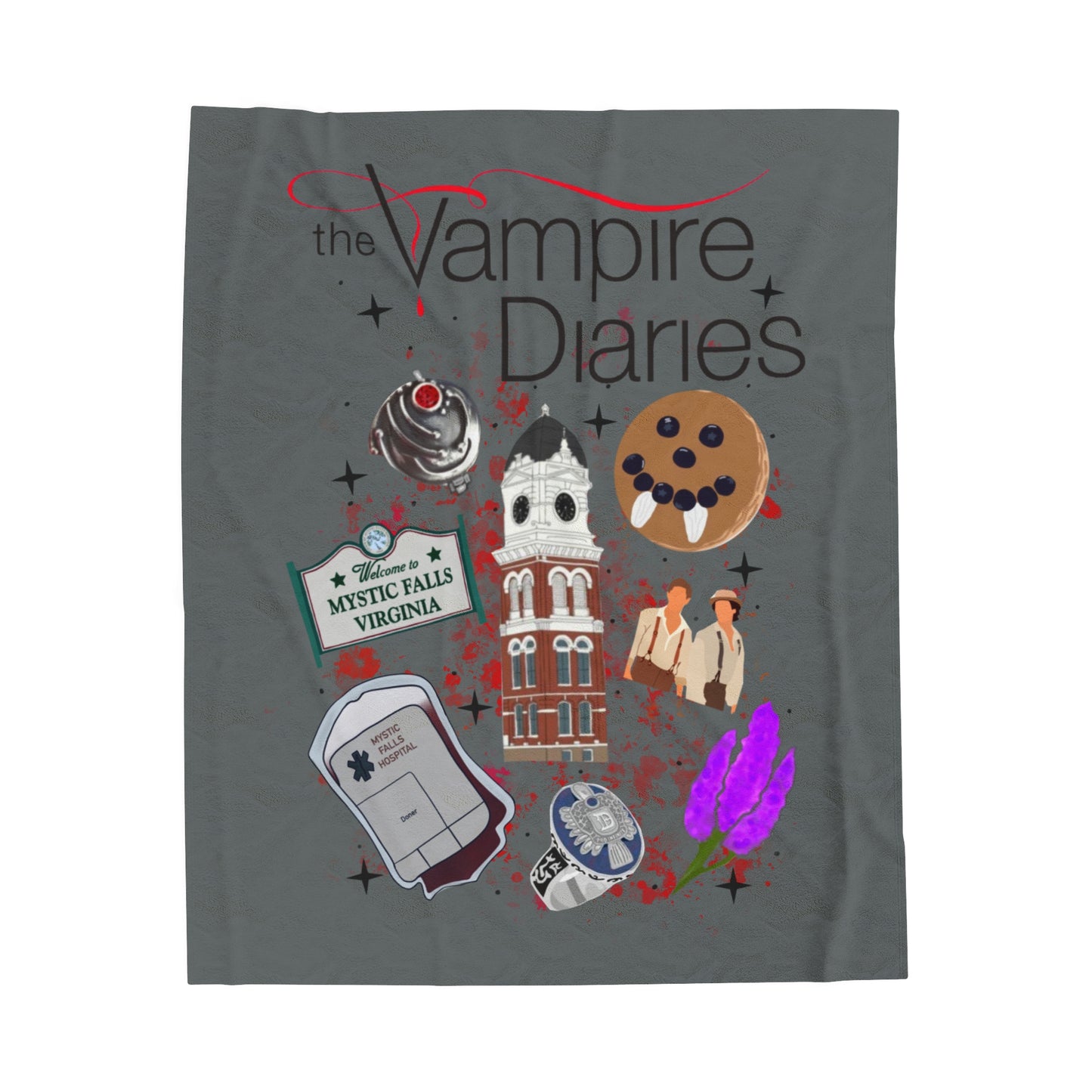 Velveteen Plush Blanket - The vampire diaries