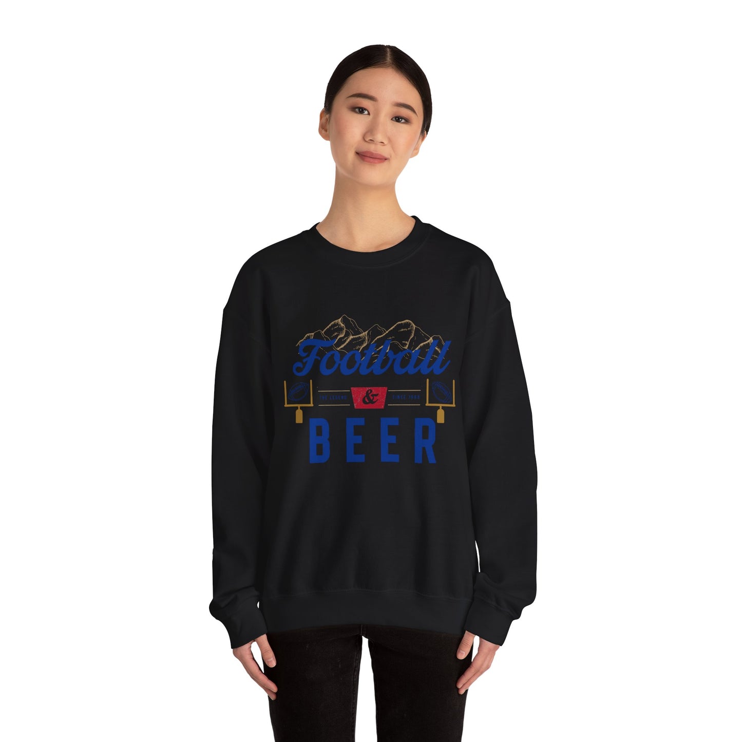 Unisex Heavy Blend™ Crewneck Sweatshirt football and beer