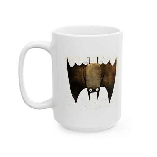 Ceramic Mug, (11oz, 15oz) - Barley the bat