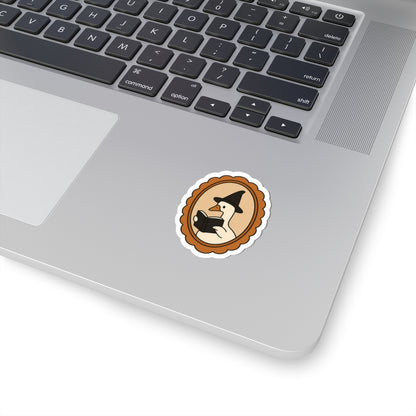 Silly reading goose sticker
