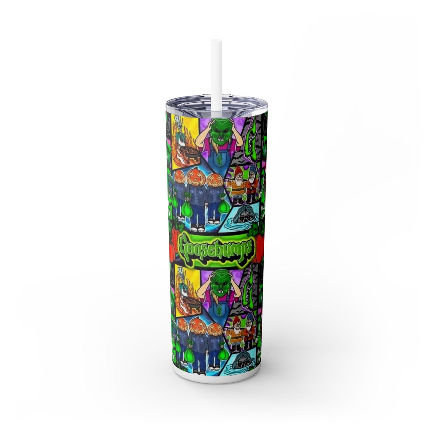 Skinny Tumbler with Straw, 20oz goosebumps