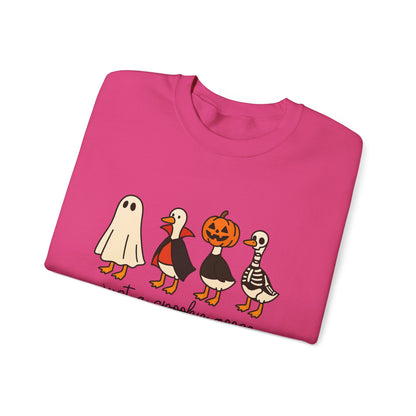 Just a Spooky Goose Crewneck Sweatshirt, Halloween Sweatshirt, Fall Fashion, Cozy Unisex Sweater, Cute Halloween Apparel, Fall Gift