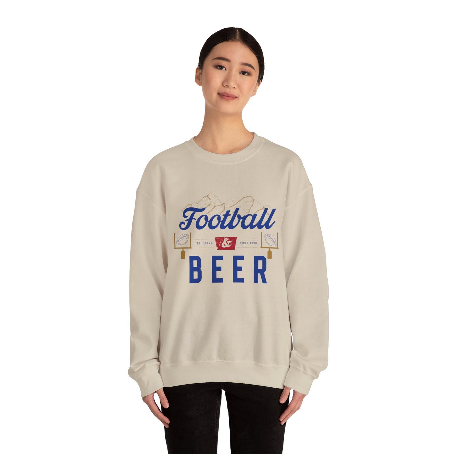 Unisex Heavy Blend™ Crewneck Sweatshirt football and beer