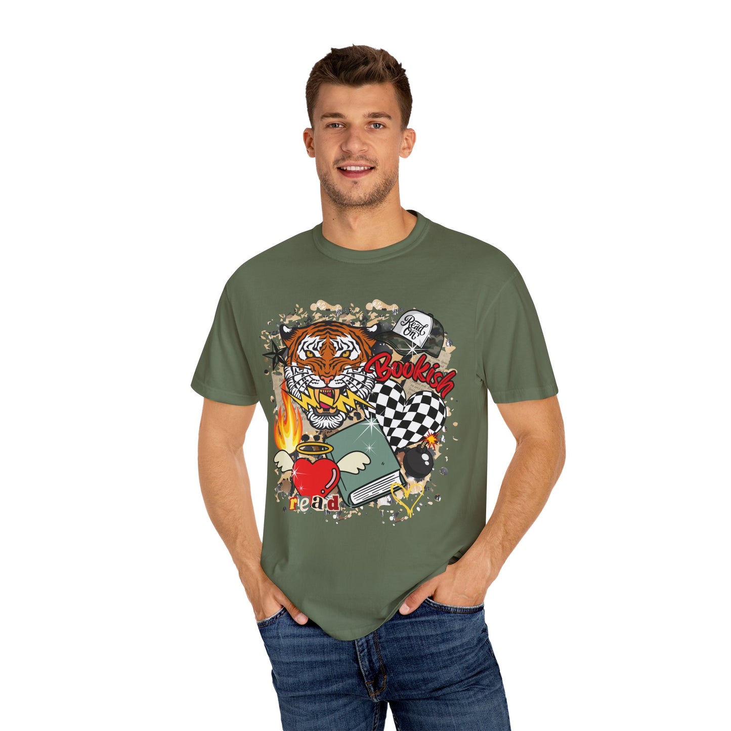 Grunge bookish tee