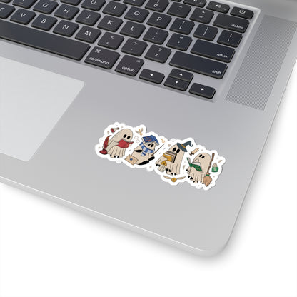 Wizard reading ghost sticker