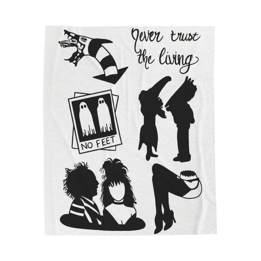 Velveteen Plush Blanket - beetlejuice