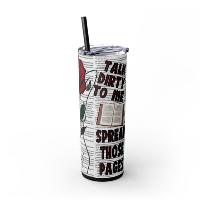 Skinny Tumbler with Straw, 20oz smut