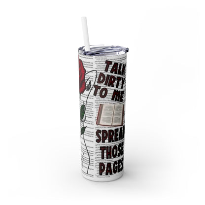 Skinny Tumbler with Straw, 20oz smut