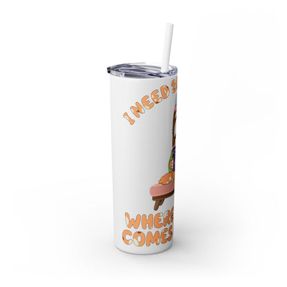 Skinny Tumbler with Straw, 20oz chilli