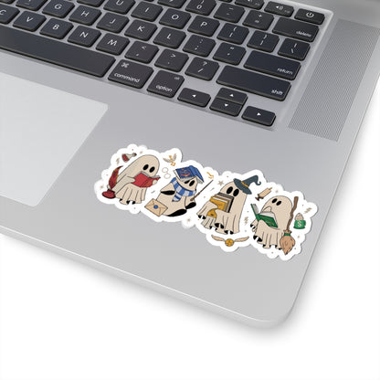 Wizard reading ghost sticker