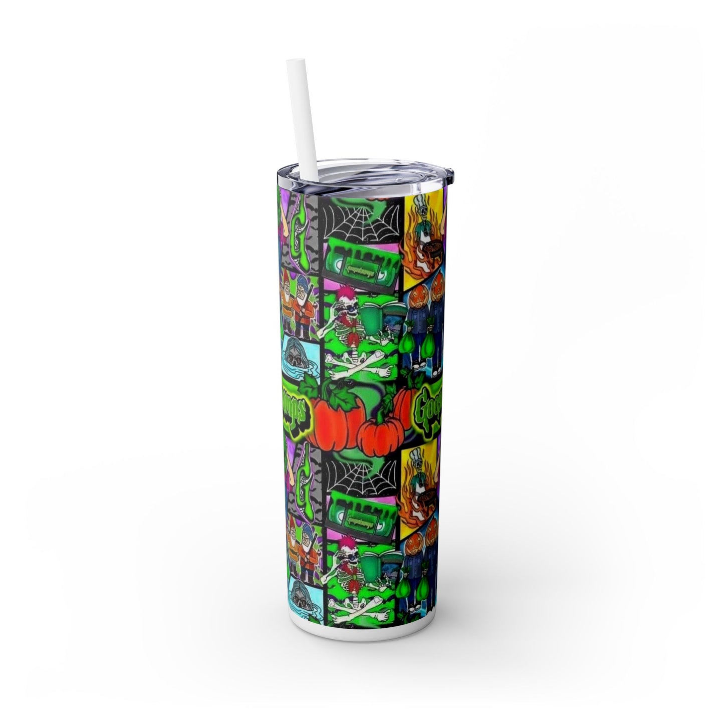 Skinny Tumbler with Straw, 20oz goosebumps