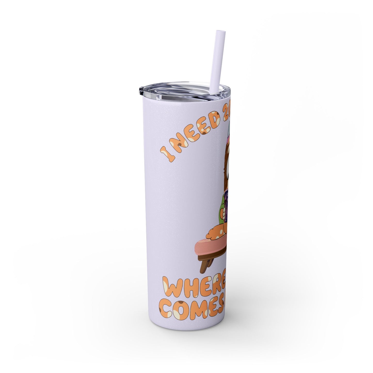 Skinny Tumbler with Straw, 20oz chilli