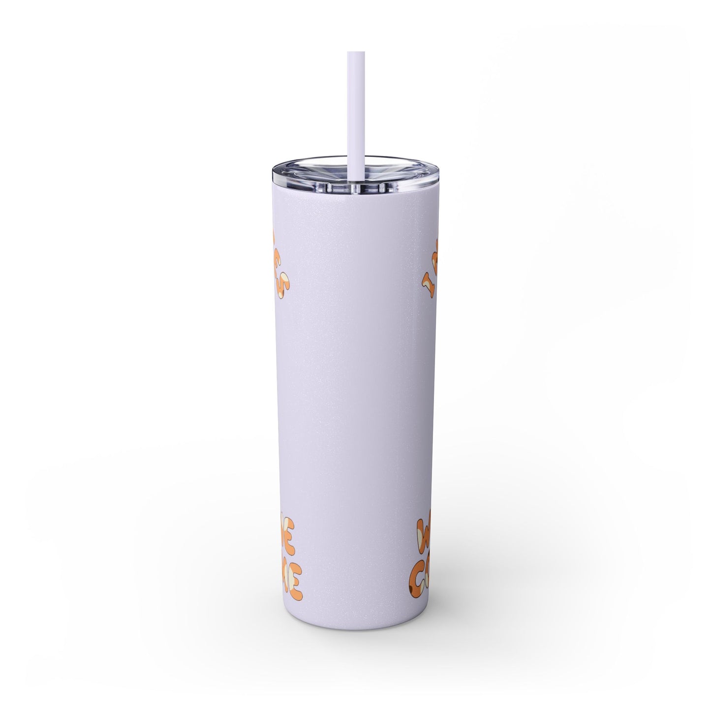 Skinny Tumbler with Straw, 20oz chilli