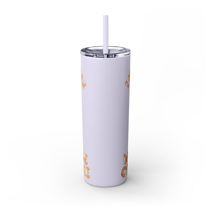 Skinny Tumbler with Straw, 20oz chilli