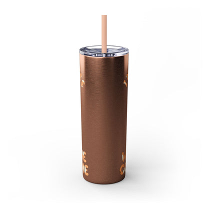 Skinny Tumbler with Straw, 20oz chilli