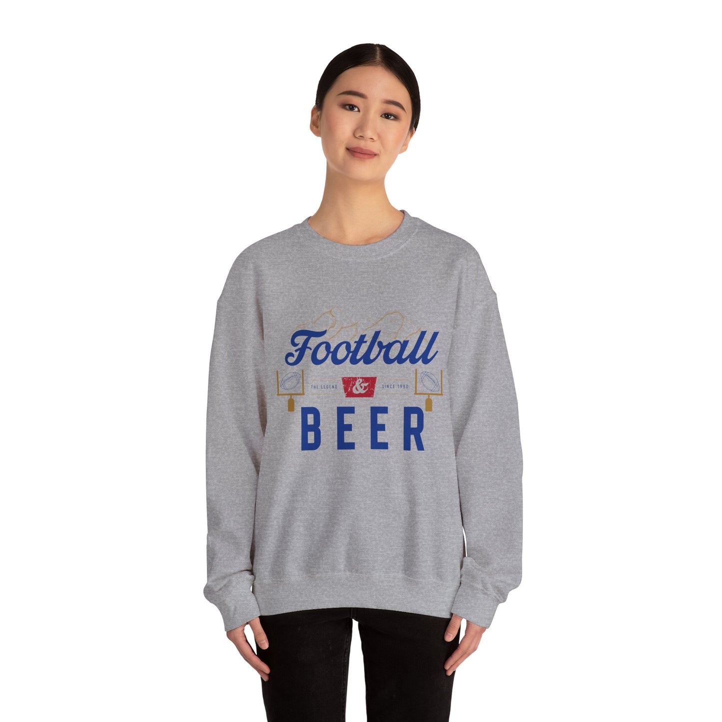 Unisex Heavy Blend™ Crewneck Sweatshirt football and beer